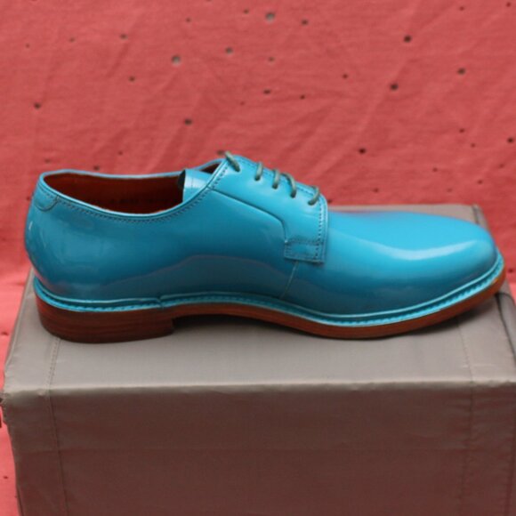 Florsheim by Duckie Brown Patent Leather Oxfords in Aqua Blue main image 7